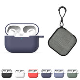 Para AirPods Pro 5 en 1 Estuche protector de silicona para auriculares + Bolsa para auriculares + Hebilla para auriculares + Gancho + Juego de cuerda antipérdida, para AirPods Pro